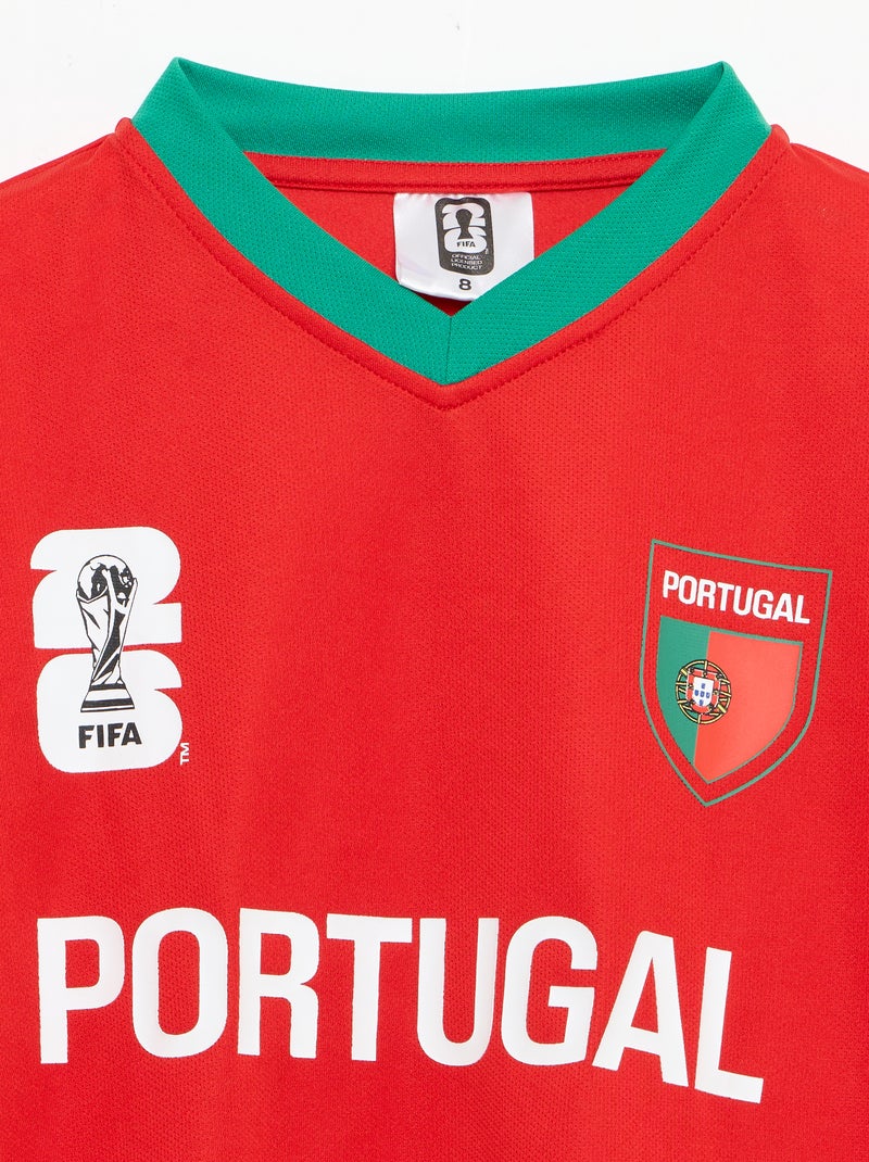 Officieel gelicentieerde T-shirts van het FIFA Wereldkampioenschap 26™ - Portugal Rood - Kiabi
