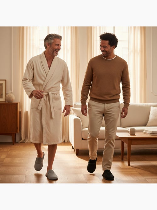OLIVER GRANT PARIS Pantoufles Mules Homme Côtelées Pack 2 Paires - Kiabi OLIVER GRANT PARIS Pantoufles Mules Homme Côtelées Pack 2 Paires - Kiabi