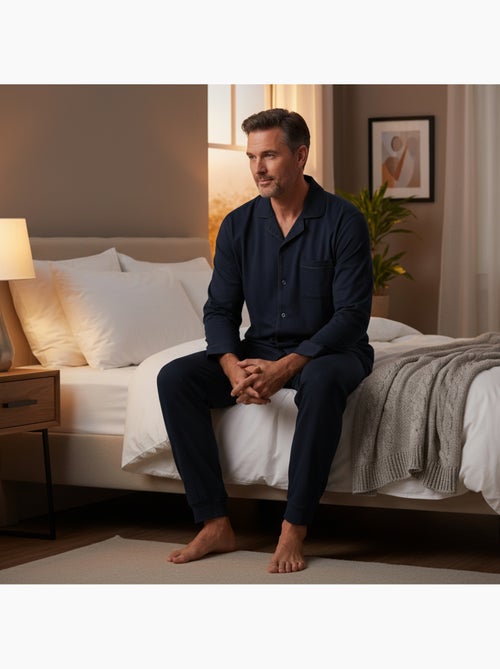 OLIVER GRANT PARIS Pyjama Long Homme Entièrement Boutonné 100% Coton - Kiabi