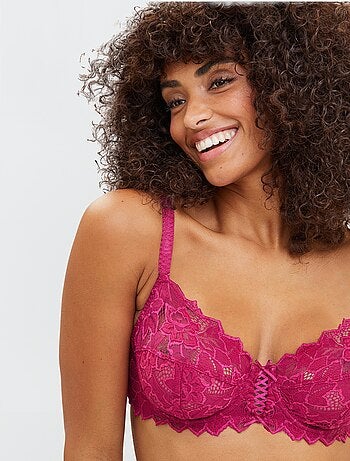 Omhullende beha van kant met beugels | 'Arum' 'Sans Complexe'