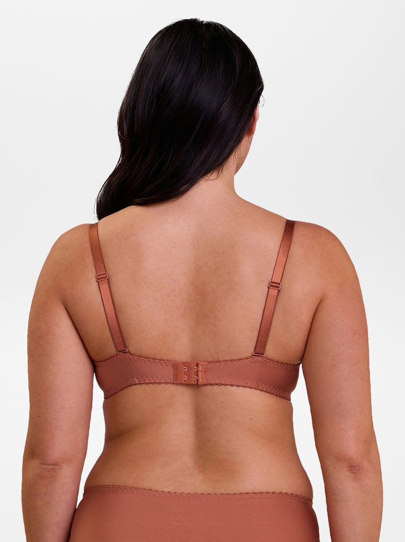 Omhullende beha van kant met beugels 'Wolf Lingerie' ORANJE - Kiabi