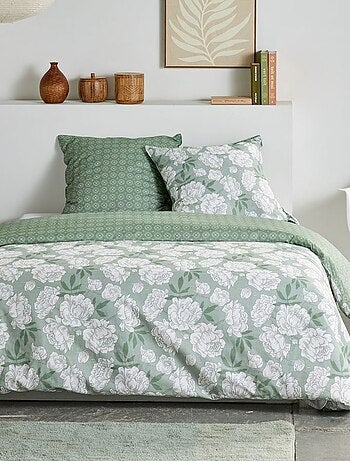Omkeerbaar bedlinnenset met bloemenprint - 2 personen
