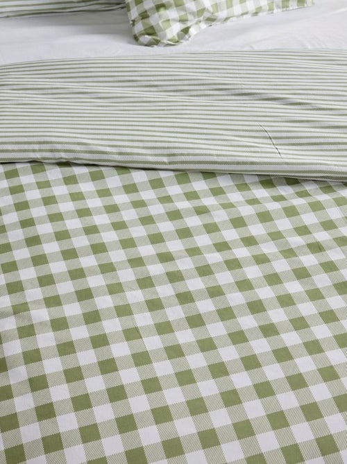 Omkeerbaar bedlinnenset met vichyruit - 2 personen - Kiabi