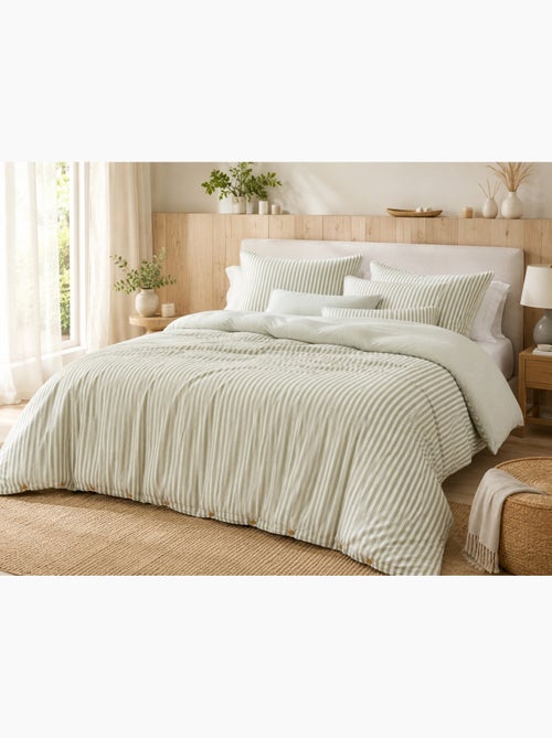 Omkeerbaar dekbedovertrek dubbel katoengaas 125 g/m² livia - Kiabi Omkeerbaar dekbedovertrek dubbel katoengaas 125 g/m² livia - Kiabi