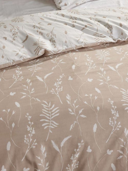 Omkeerbaar dekbedovertrek met bladeren - 2 personen - Kiabi