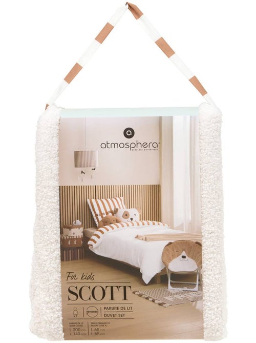 Omkeerbaar kinderbeddengoed met bouclette-effect - Kiabi