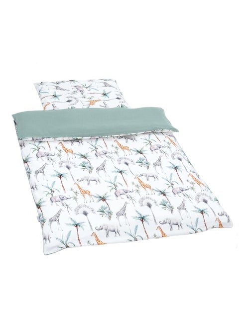 Omkeerbaar kinderdekbed en -kussen van katoenen mousseline | sevira kids - Kiabi Omkeerbaar kinderdekbed en -kussen van katoenen mousseline | sevira kids - Kiabi