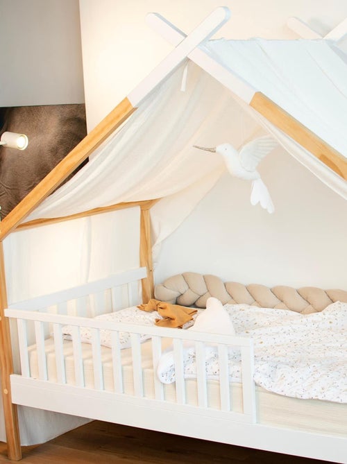 Omkeerbaar kinderdekbed en -kussen van katoenen mousseline - Kiabi Omkeerbaar kinderdekbed en -kussen van katoenen mousseline - Kiabi