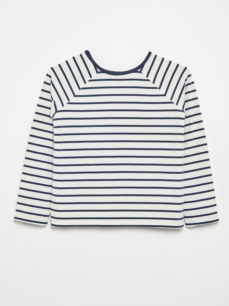Omkeerbaar T-shirt - collectie gemakkelijk aan te trekken Wit - Kiabi