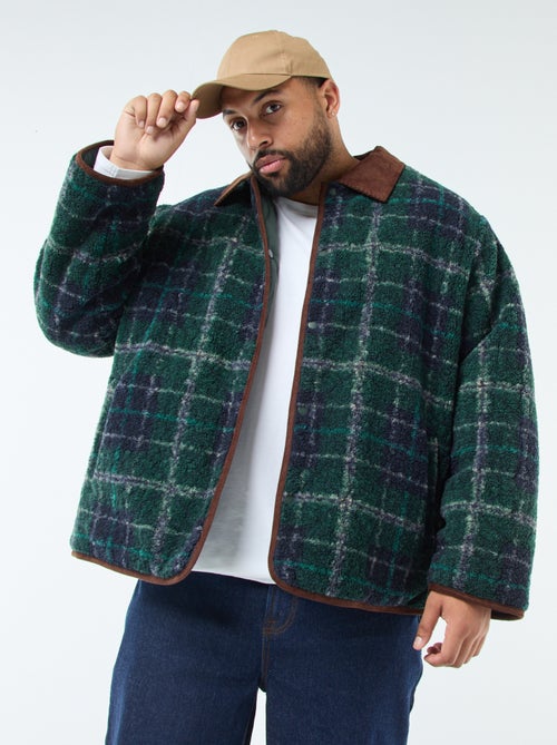 Omkeerbaar warm jasje met velours - Kiabi