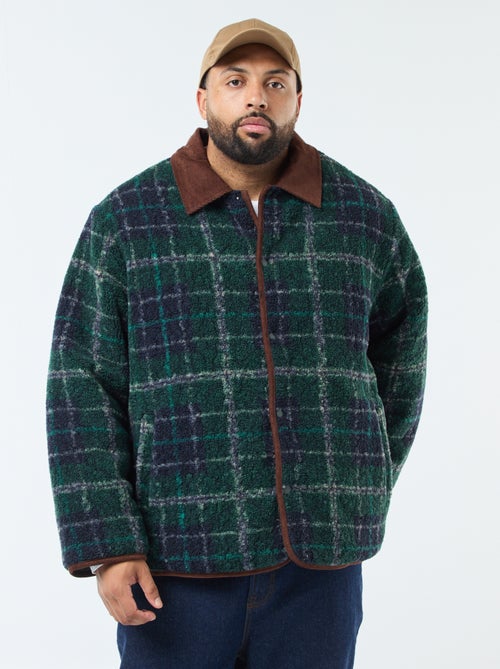 Omkeerbaar warm jasje met velours - Kiabi