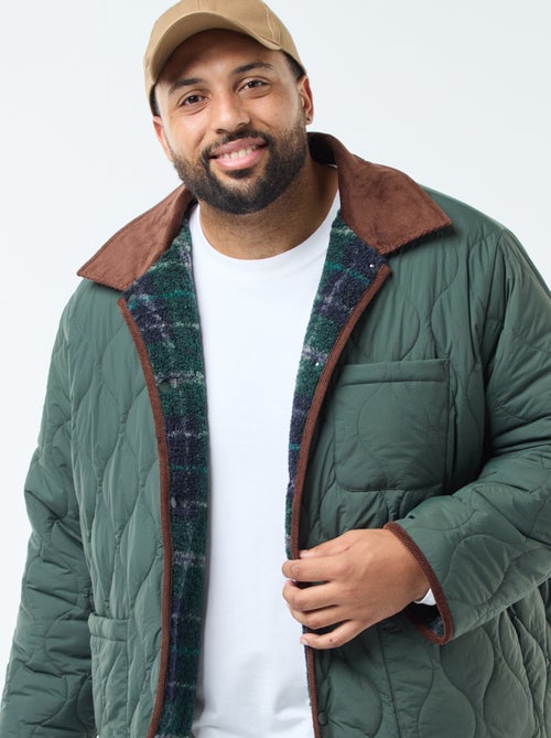 Omkeerbaar warm jasje met velours - Kiabi