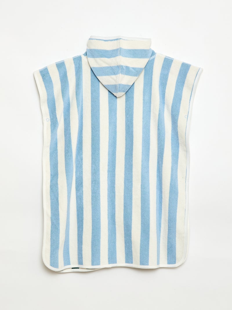Omkeerbare badponcho van badstof Blauw - Kiabi