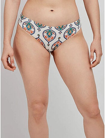 Omkeerbare bikini broekje bedrukte stof