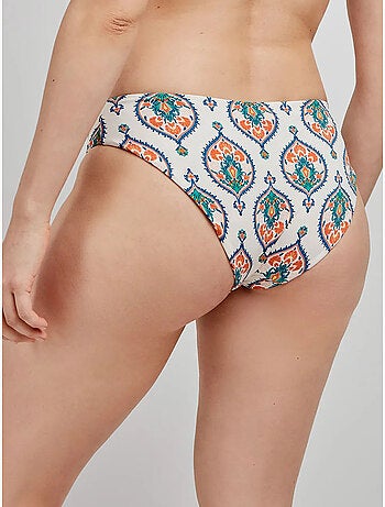 Omkeerbare bikini broekje bedrukte stof