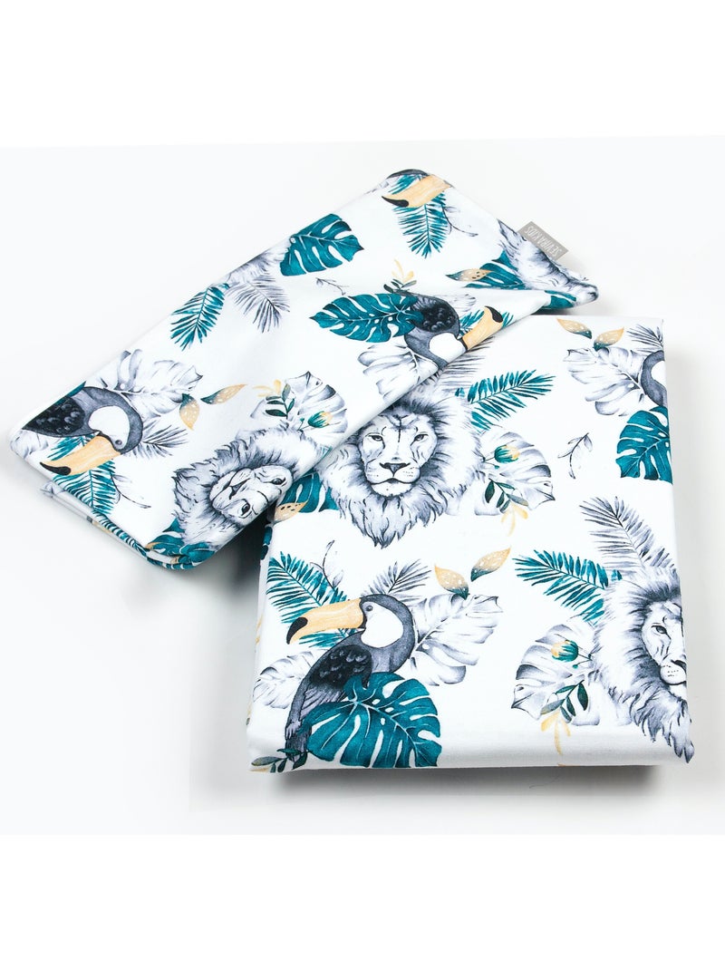 Omkeerbare dekbedovertrekset voor baby van katoengaze | sevira kids Multicolor - Kiabi