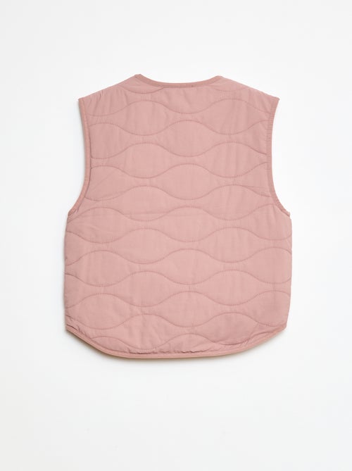 Omkeerbare, doorgestikte bodywarmer - Kiabi