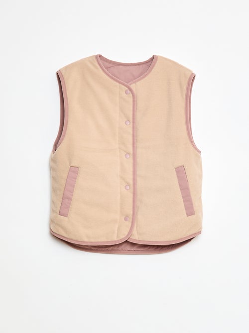 Omkeerbare, doorgestikte bodywarmer - Kiabi