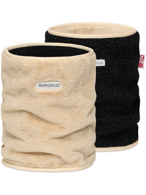 Omkeerbare kindernekwarmer sherpa & microfleece - Kiabi