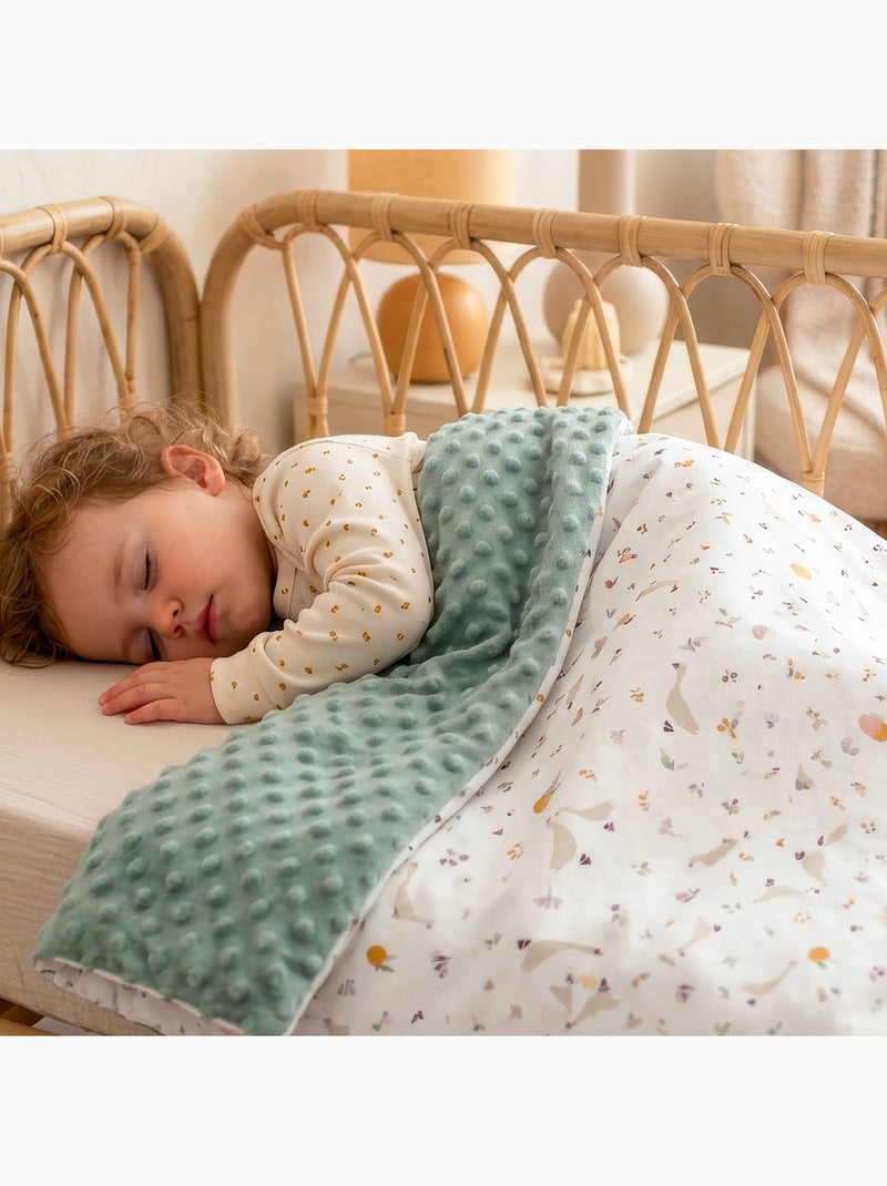 Omkeerbare minky deken voor kinderen | sevira kids Watergroen - Kiabi