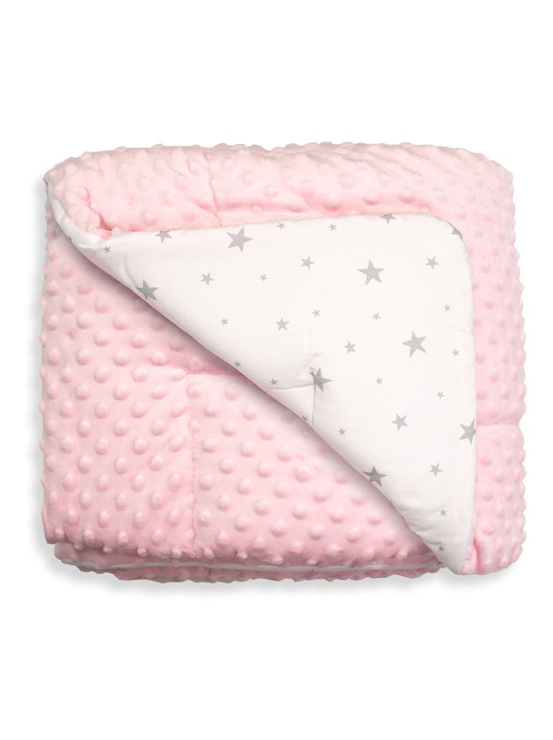 Omkeerbare minky-dekentje voor baby en kind | sevira kids Roze - Kiabi