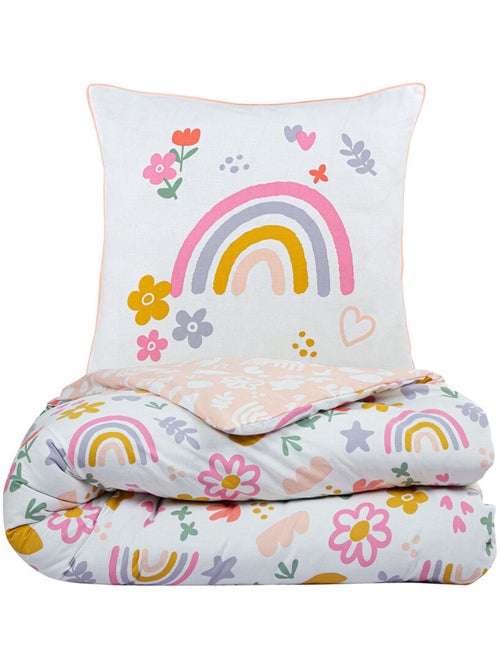 Omkeerbare regenboog kinderbeddenset - Kiabi
