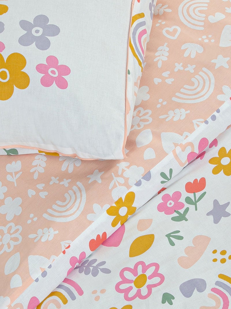 Omkeerbare regenboog kinderbeddenset Wit - Kiabi