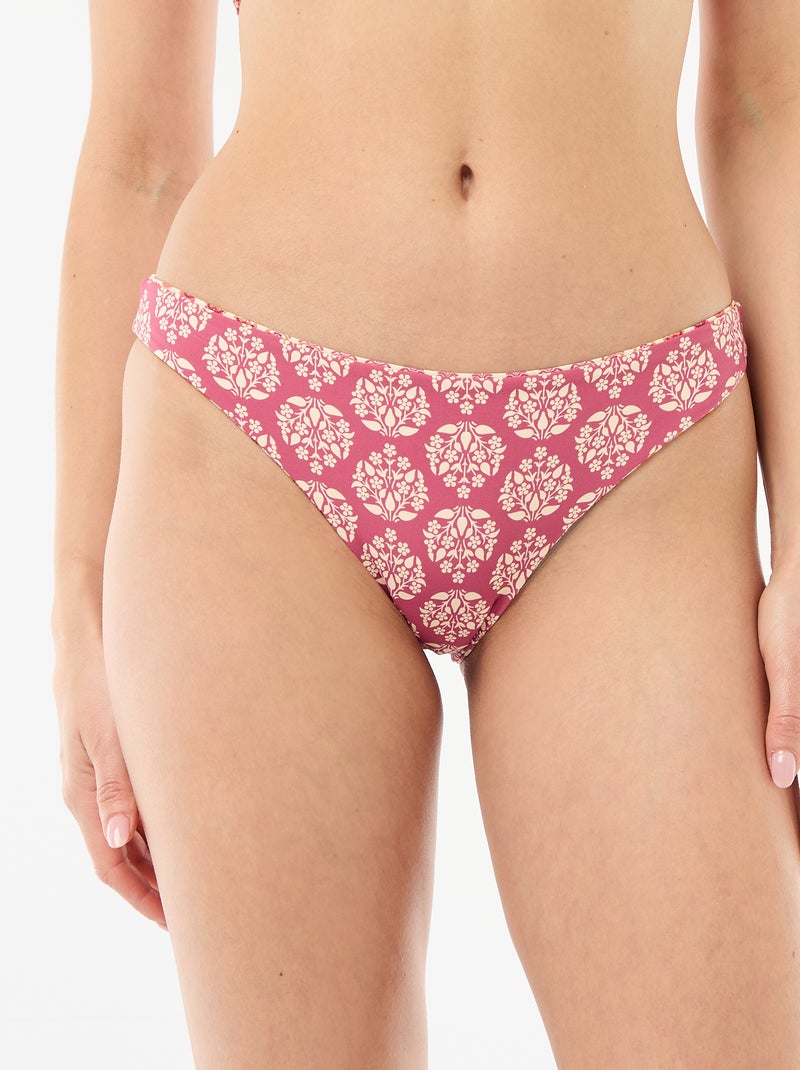 Omkeerbare zwembroek met print Rose - Kiabi