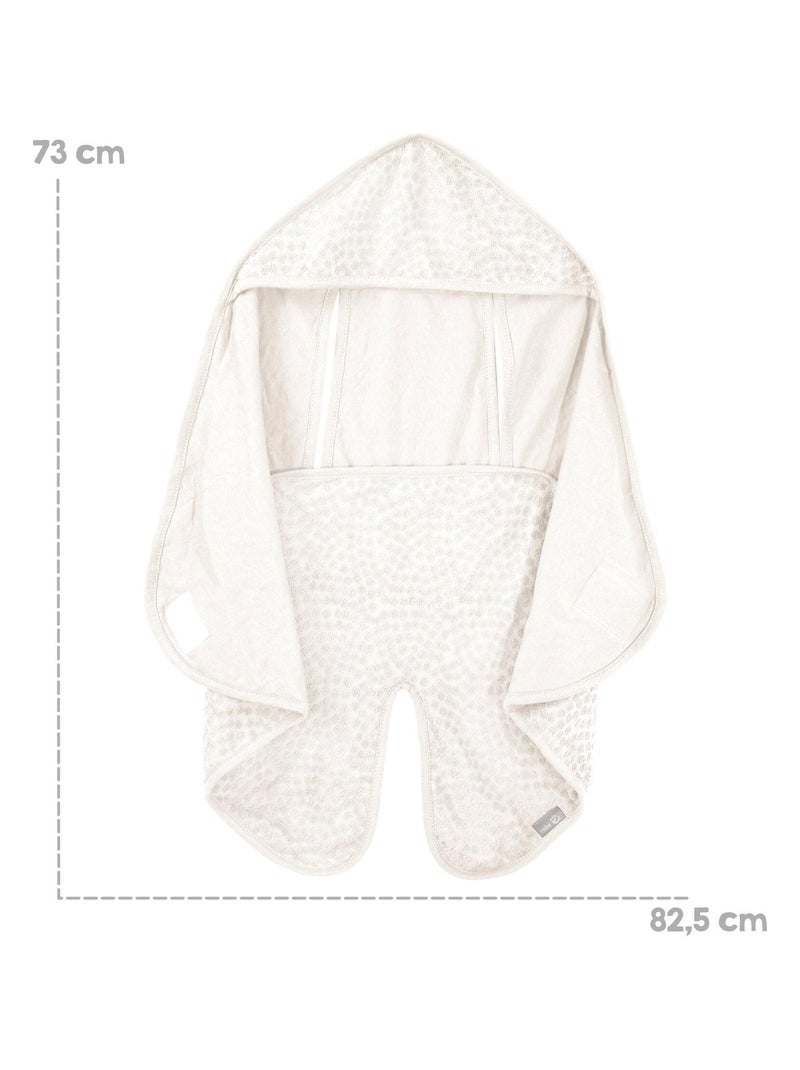 Omslagdeken van biologisch katoen met reliëf-stippen 'roba' 'seashells' Ecru - Kiabi