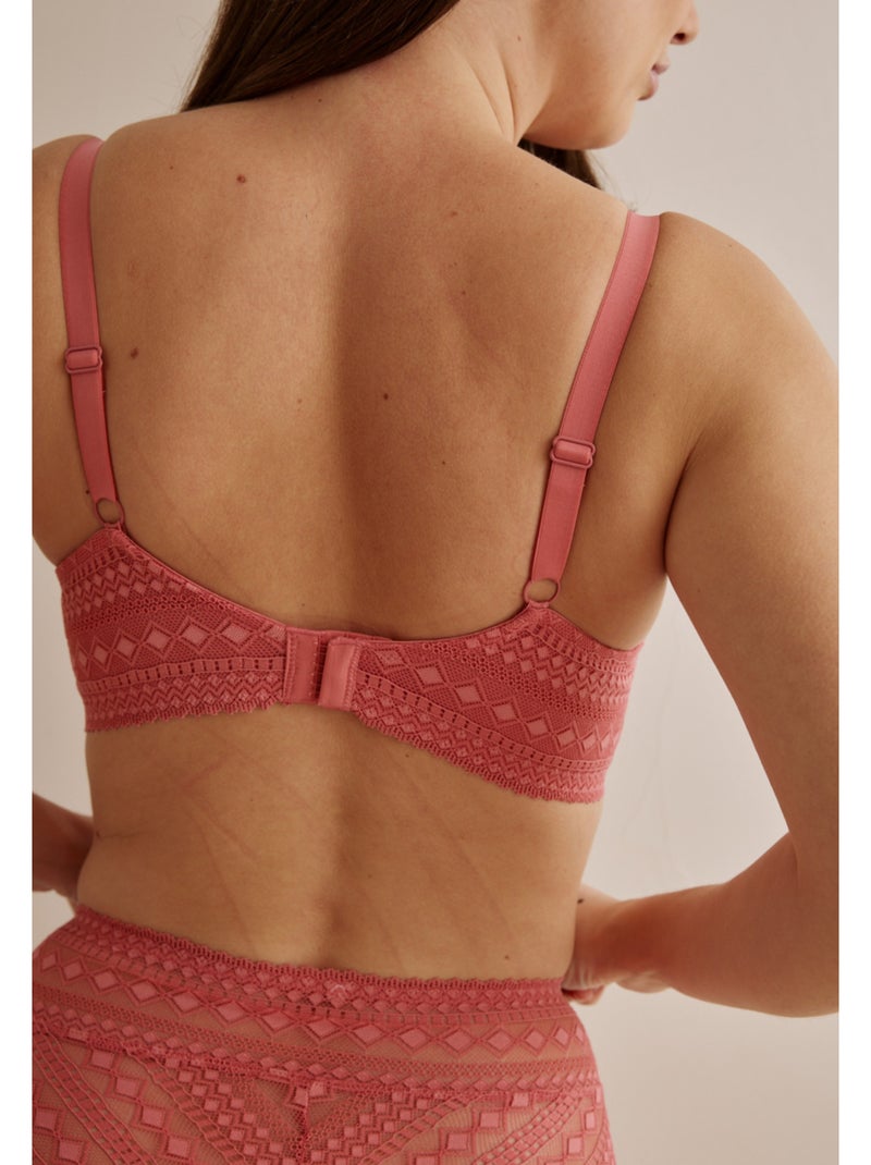 Omsluitende bh acanthe Roze - Kiabi