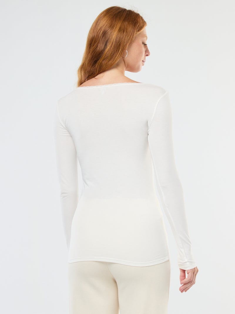Onder-T-shirt met lange mouwen Wit - Kiabi