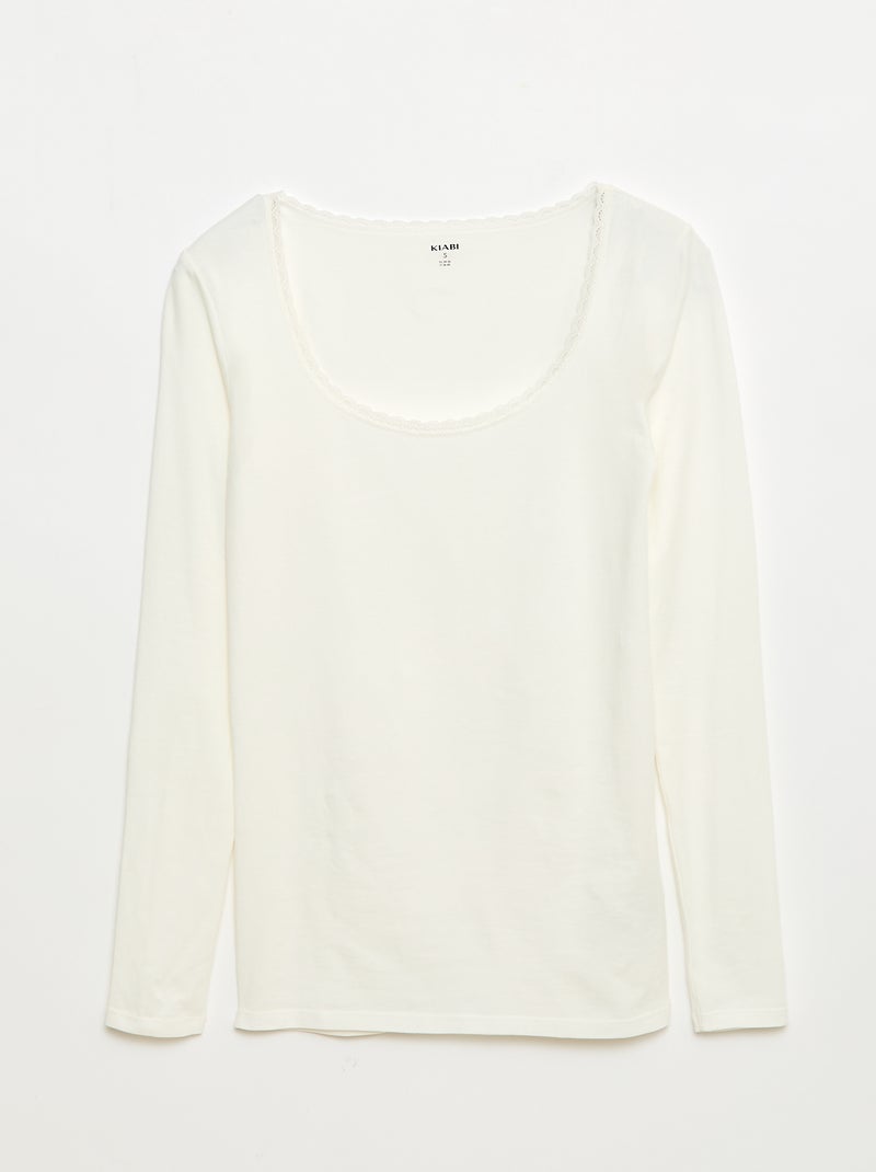 Onder-T-shirt met lange mouwen Wit - Kiabi