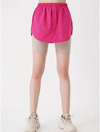 Onderrok van poplin met knoopdetails bdart