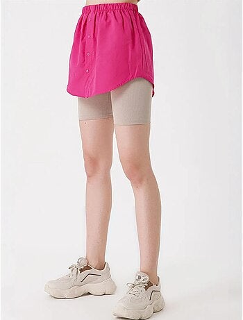Onderrok van poplin met knoopdetails bdart