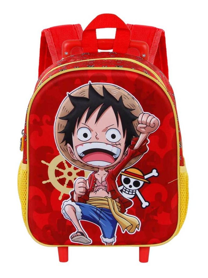 One Piece Luffy Sac à dos 3D à Roulettes Petit, Rouge Rouge - Kiabi