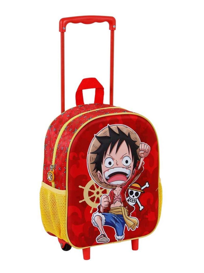 One Piece Luffy Sac à dos 3D à Roulettes Petit, Rouge Rouge - Kiabi