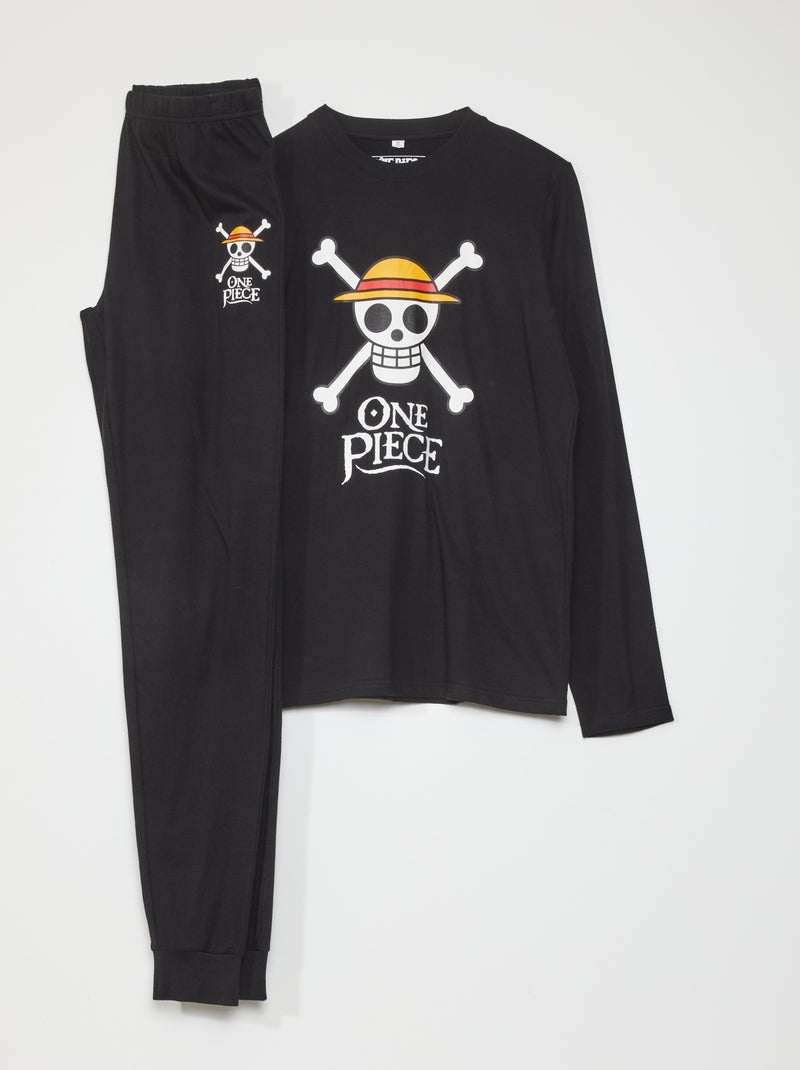 One Piece-pyjama van jersey zwart - Kiabi