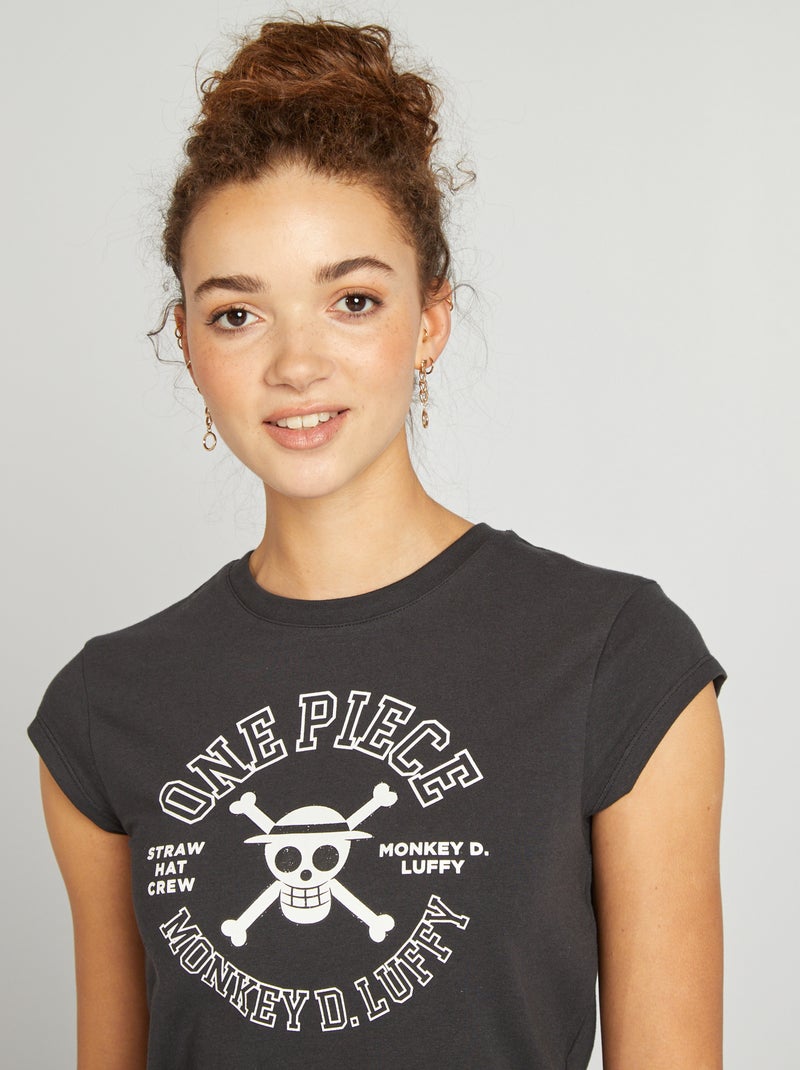 'One Piece'-T-shirt met korte mouw ZWART - Kiabi