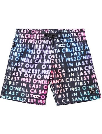 O'neill cali zwemshort jongens zwart/roze/blauw