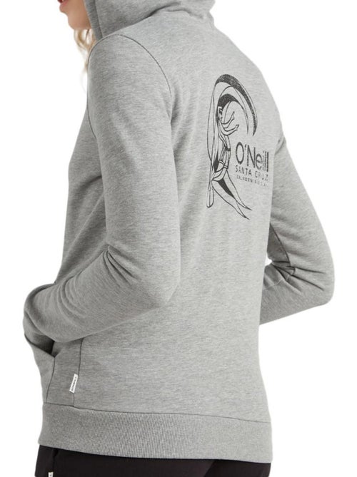 O'Neill Circle Surfer Lichtgrijze Hoodie met Rits voor Dames - Kiabi O'Neill Circle Surfer Lichtgrijze Hoodie met Rits voor Dames - Kiabi