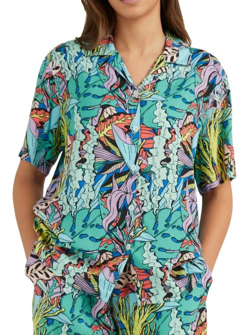 O'neill ocean turquoise/zwart dames overhemd - Kiabi O'neill ocean turquoise/zwart dames overhemd - Kiabi