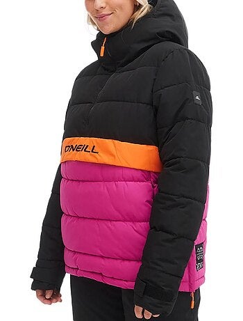 O'neill o'riginals puffer dames jas roze/oranje/zwart