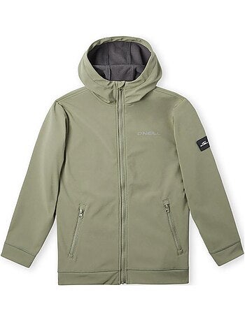 O'neill outdoor softshell waterdichte jongensjas kaki