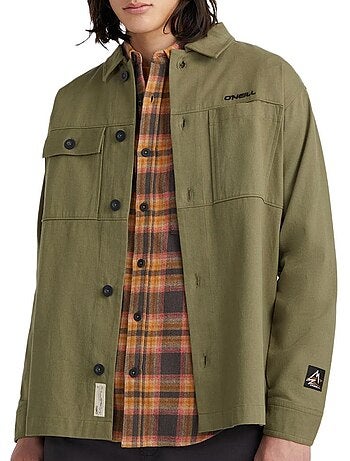 O'neill series kaki overshirt voor heren