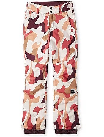 O'neill star printed ski broek meisjes - wit/rood bedrukt