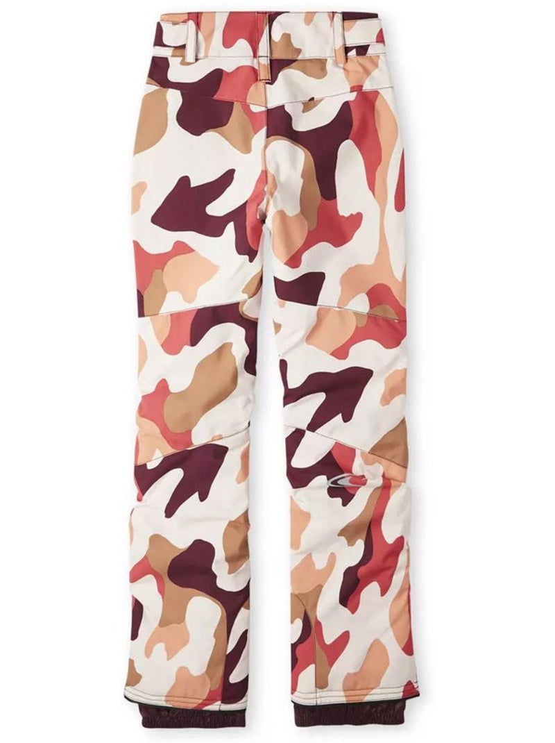 O'Neill Star Printed Ski Broek Meisjes - Wit/Rood Bedrukt Rood - Kiabi