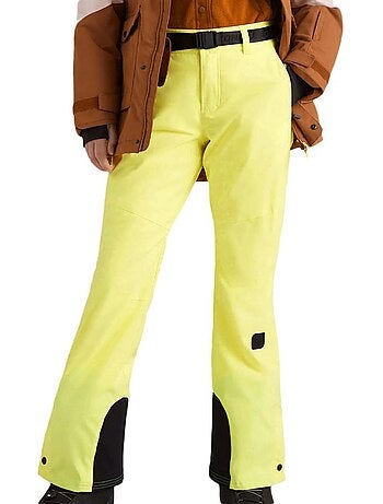 O'neill star slim dames ski broek neon geel