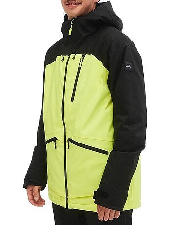 O'neill total disorder ski jas heren - neon geel/zwart