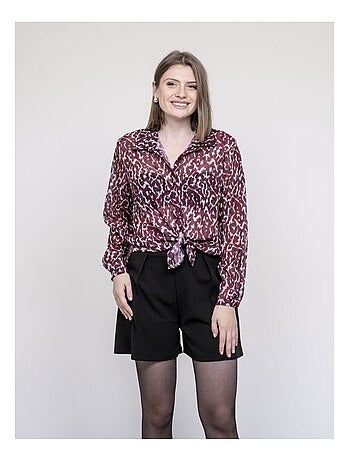 Onesine blouse met luipaardprint
