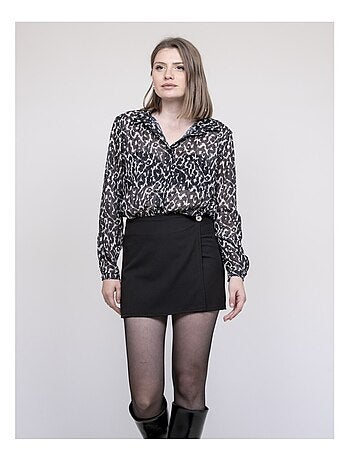 Onesine blouse met luipaardprint